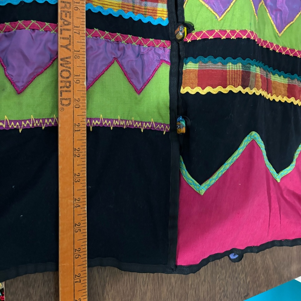 Fashion Bug Multicolor Patchwork Jacket Vintage - image 13